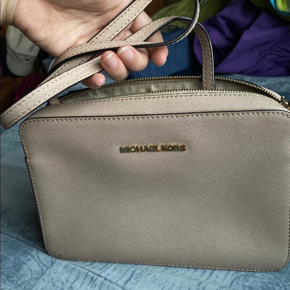 Michael Kors Saffiano Pink Crossbody Bag